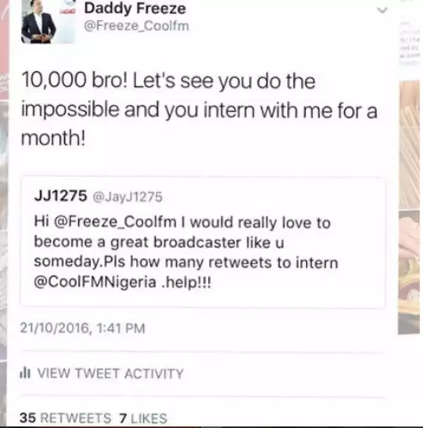 Freeze shares inspiring message of what he did during his first 6 months of work